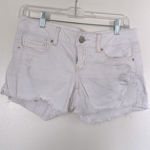 White Jean Shorts